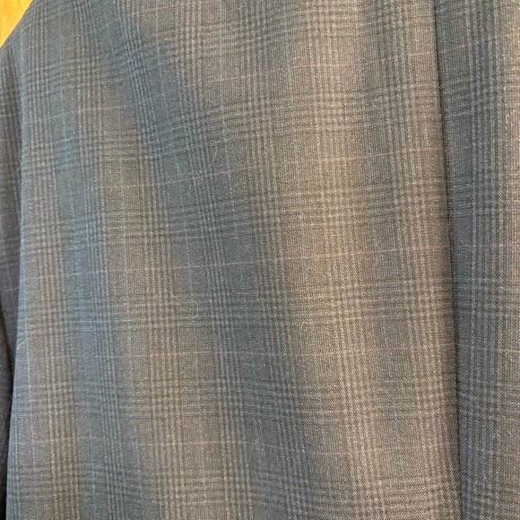Vtg Kingsridge Mark Of The Best Wool Men’s 42 Blazer Navy Blue Window Pane Plaid - Picture 3 of 9